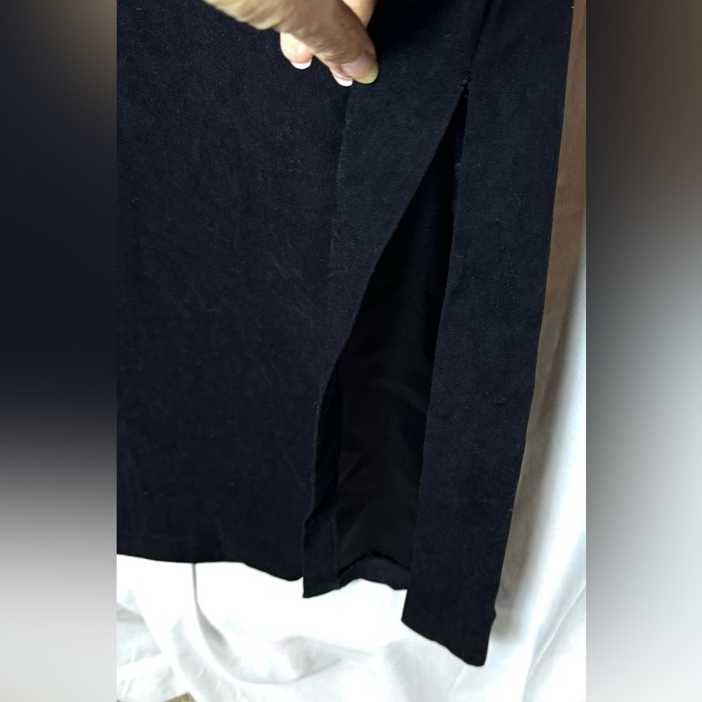 Positive Attitude Black Microsuede Sleeveless Dress Size 24 - Picture 5 of 9
